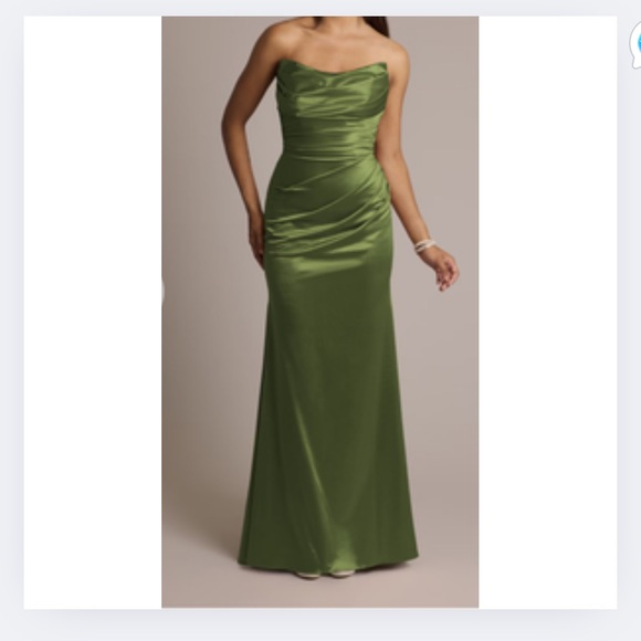 long one shoulder evening dresses Plus Size Fitted One Shoulder Satin Gown by Ladivine PT004C – ABC Fashion